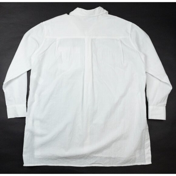 Madewell Oversized Ex-Boyfriend Tunic Shirt Women's Small Solid White NG910 - Picture 3 of 15